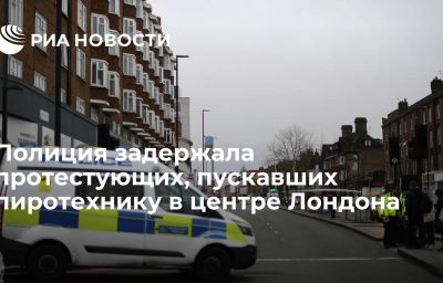 Полиция задержала протестующих, пускавших пиротехнику в центре Лондона