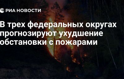 В трех федеральных округах прогнозируют ухудшение обстановки с пожарами