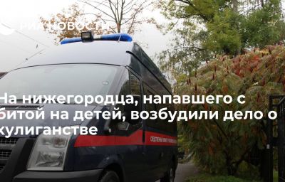 На нижегородца, напавшего с битой на детей, возбудили дело о хулиганстве