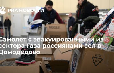 Самолет с эвакуированными из сектора Газа россиянами сел в Домодедово