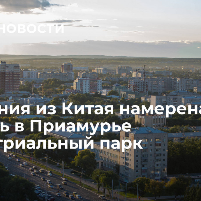 Компания из Китая намерена создать в Приамурье индустриальный парк