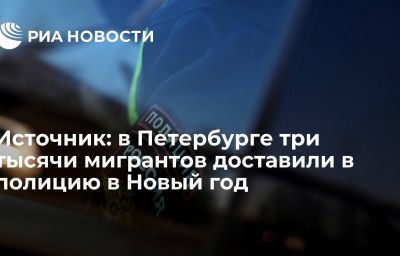 Источник: в Петербурге три тысячи мигрантов доставили в полицию в Новый год