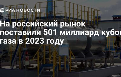 На российский рынок поставили 501 миллиард кубов газа в 2023 году