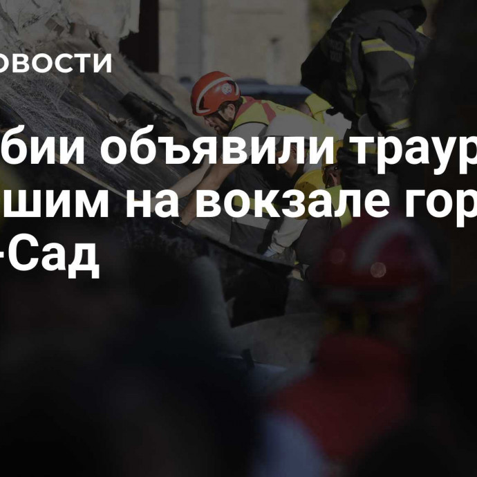 В Сербии объявили траур по погибшим на вокзале города Нови-Сад