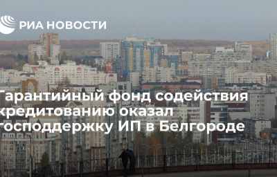 Гарантийный фонд содействия кредитованию оказал господдержку ИП в Белгороде