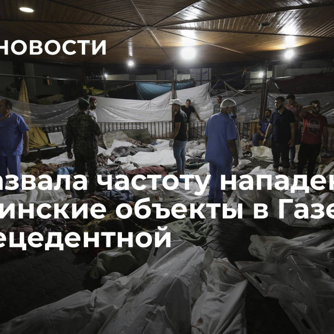 ВОЗ назвала частоту нападений на медицинские объекты в Газе беспрецедентной