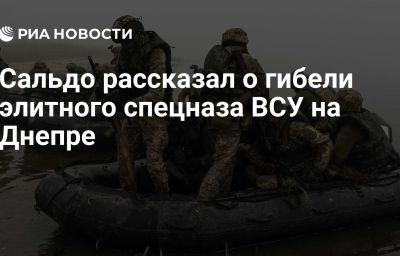 Сальдо рассказал о гибели элитного спецназа ВСУ на Днепре