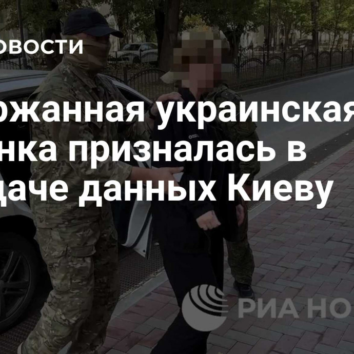 Задержанная украинская шпионка призналась в передаче данных Киеву