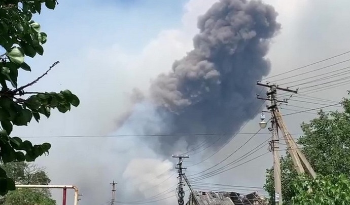 В Киевской области поражен склад с ракетами большой дальности