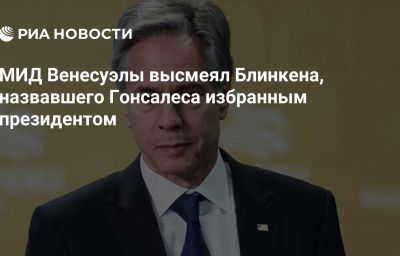 МИД Венесуэлы высмеял Блинкена, назвавшего Гонсалеса избранным президентом