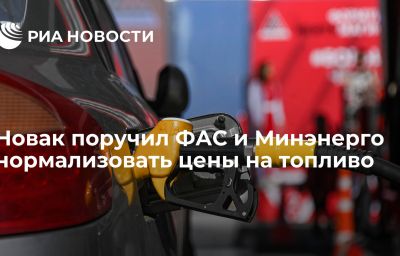 Новак поручил ФАС и Минэнерго нормализовать цены на топливо