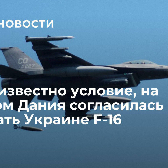 Стало известно условие, на котором Дания согласилась передать Украине F-16