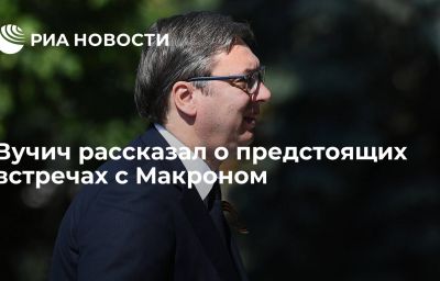 Вучич рассказал о предстоящих встречах с Макроном