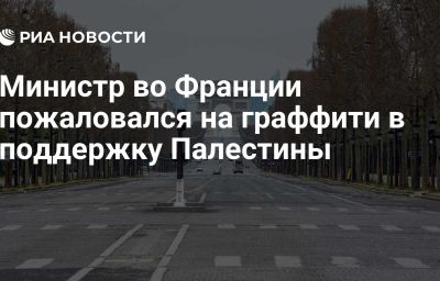 Министр во Франции пожаловался на  граффити в поддержку Палестины