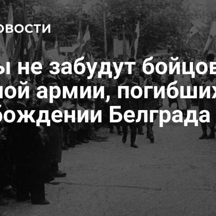 Сербы не забудут бойцов Красной армии, погибших при освобождении Белграда