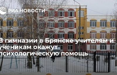 В гимназии в Брянске учителям и ученикам окажут психологическую помощь