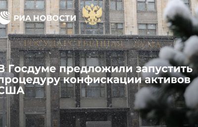 В Госдуме предложили запустить процедуру конфискации активов США