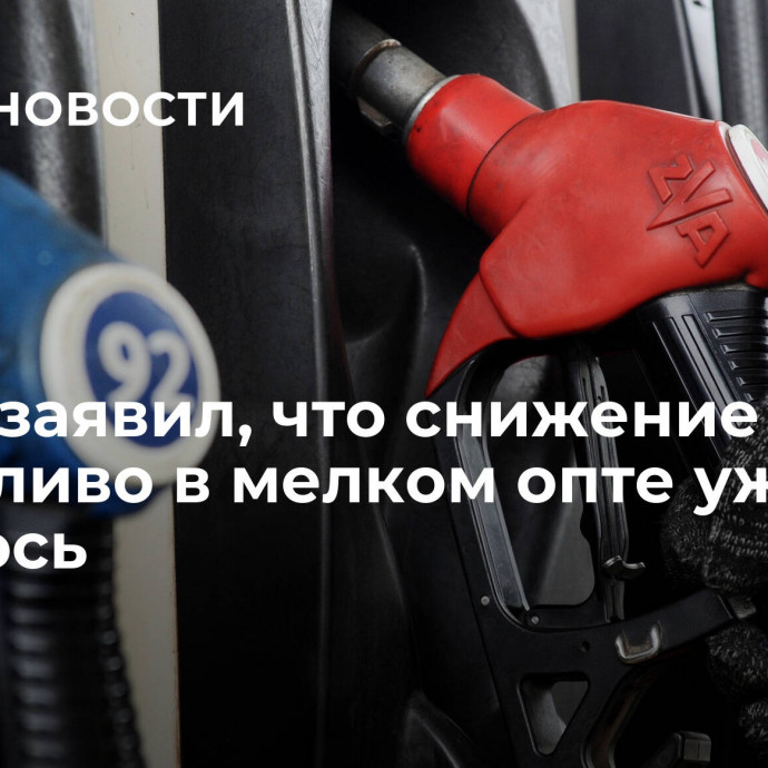 Новак заявил, что снижение цен на топливо в мелком опте уже началось