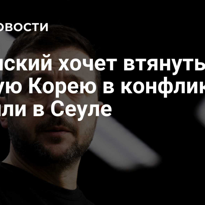 Зеленский хочет втянуть Южную Корею в конфликт, заявили в Сеуле