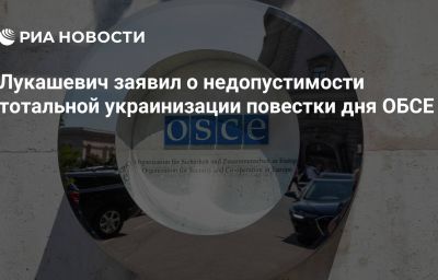 Лукашевич заявил о недопустимости тотальной украинизации повестки дня ОБСЕ